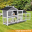 Cage à lapins d'intérieur, cage de cochon d'Inde imperméable avec 3 plateaux étanches, facile à assembler, L 63 po x l 21 po x H 38 po