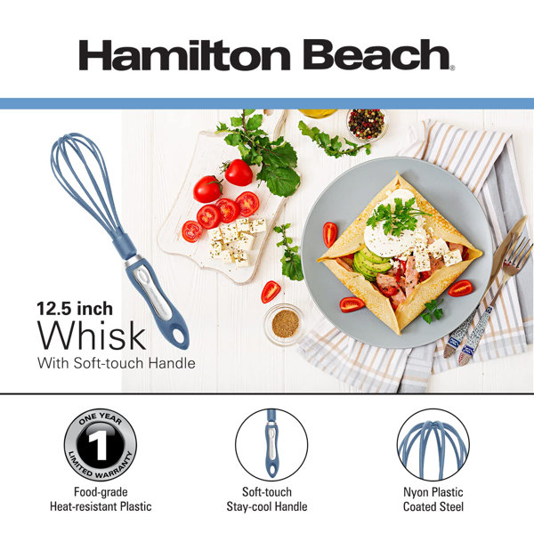 Hamilton Beach Whisk, Heat-Resistant Premium Kitchen Nylon Whisk for N