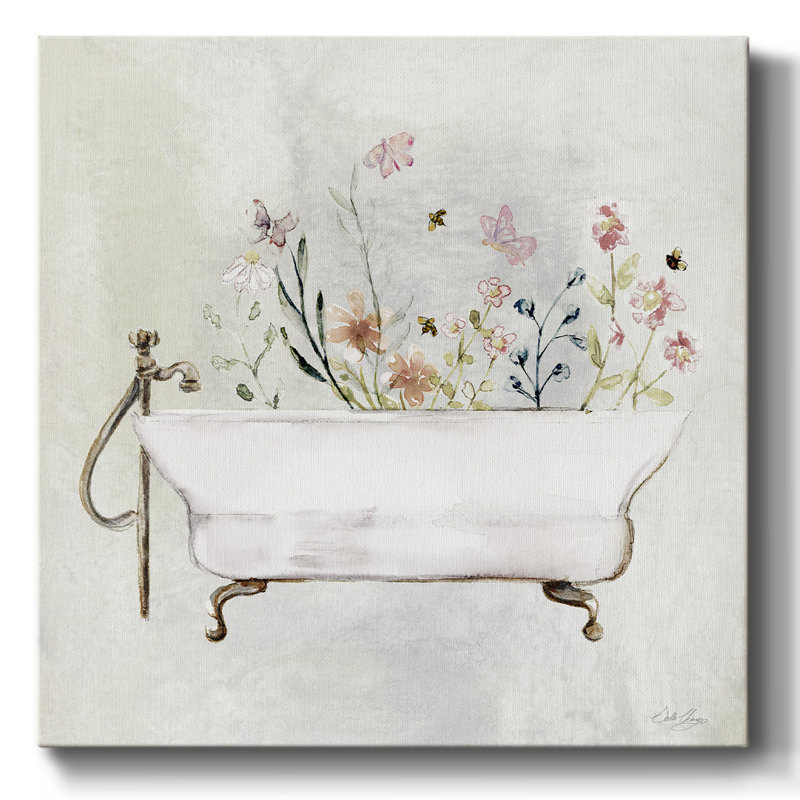" Botanical Bath II ", 16" H x 16" W x 1.5" D