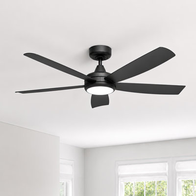 52" 5-Blade Smart Ceiling Fan with Light, WiFi/APP/Voice/Remote, 6 Speed High Airflow Low Noise DC Motor Reversible Airflow