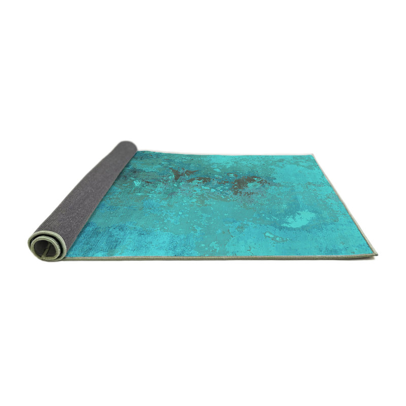Tapis bleu / bleu sarcelle, Rond 4 pi