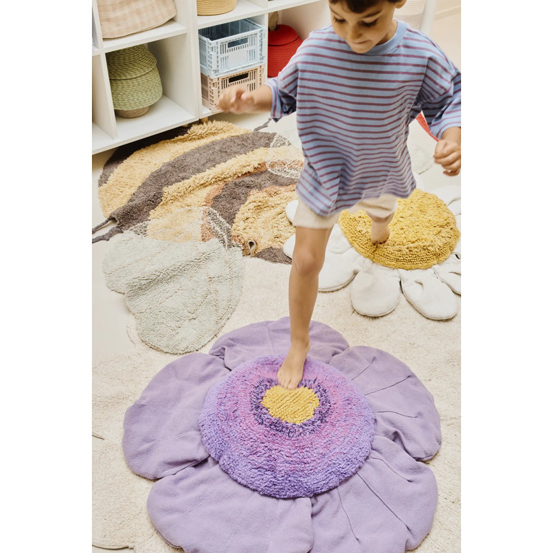 Floor Cushion Purple Poppy
