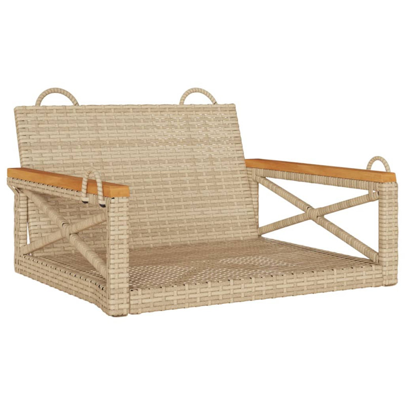 Banc en rotin 24,8 po x 24,4 po x 15,7 po Rosecliff Heights, Beige