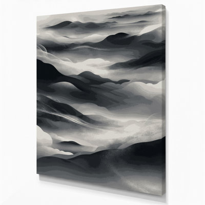 Abstract Landscape 88 Gray Canvas Wall Art