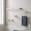 Ensemble d'accessoires de salle de bain 5 pièces, accessoires de salle de bain, fixation murale, acier inoxydable-134444832