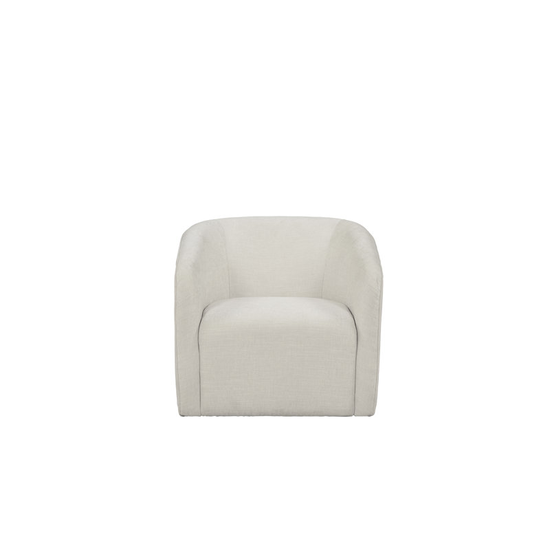 Fauteuil club large de 31,7 po Giacomino, Mélange de polyester beige