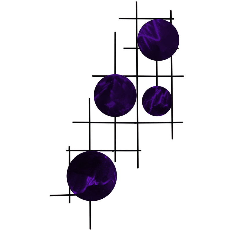 Satellites décoratifs en métal, Mauve bonbon