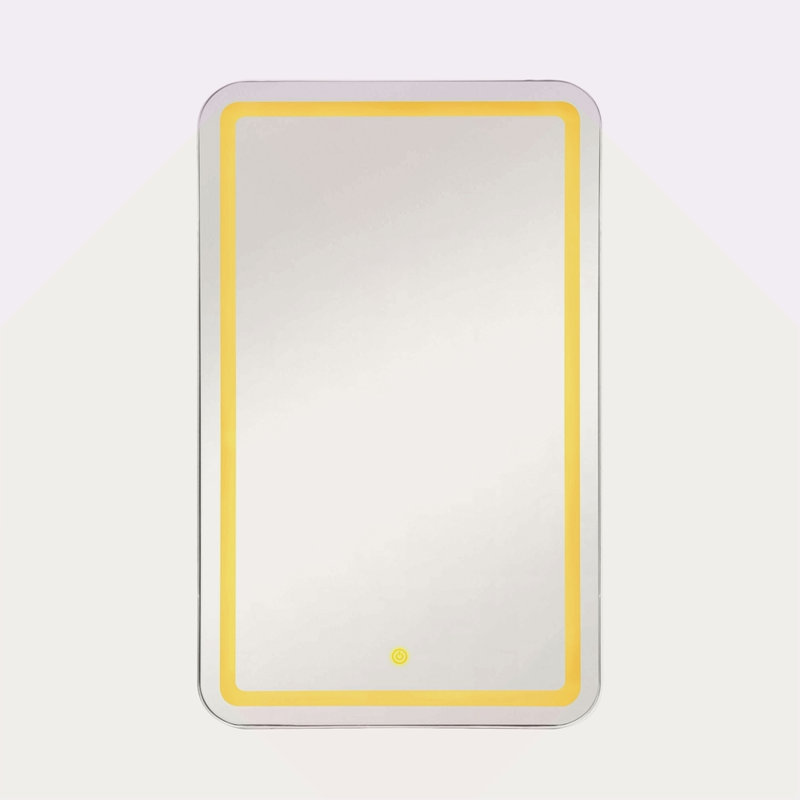 Armoire à pharmacie rectangulaire avec miroir, Argent argent