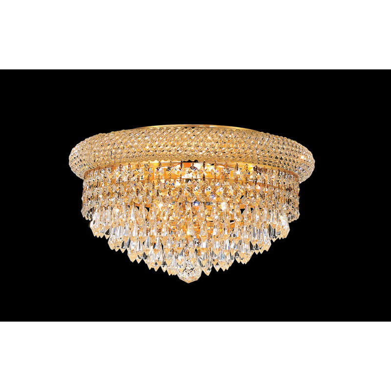 Plafonnier encastré 8 lumières Bagel, Or