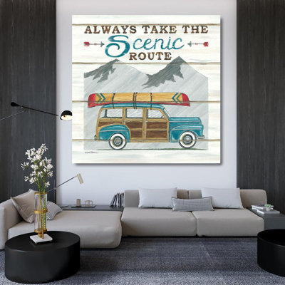Toile tendue Trinx, Deb, art sur toile tendue Deb: Always Take the Scenic Route