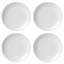 French Perle Scallop 4-Piece Dinner Plate Set