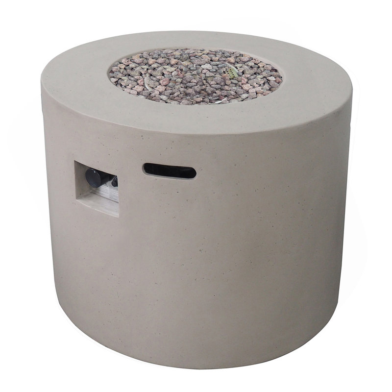31" ROUND MGO FIRE PIT- 40 000 BTU, Light Gray