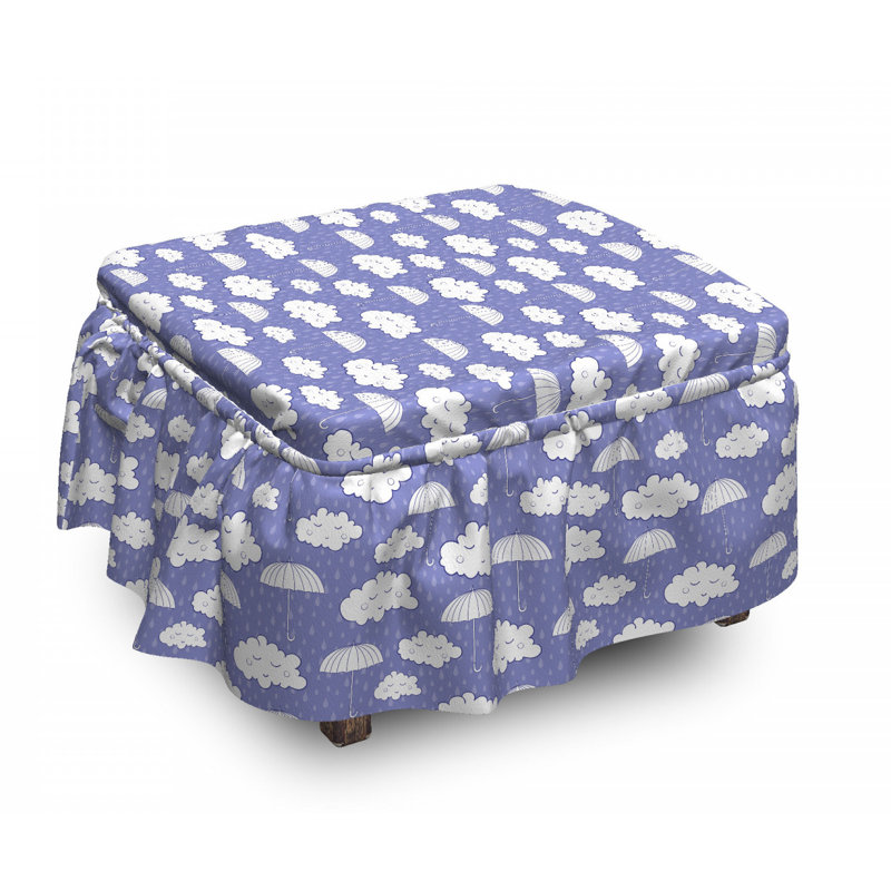 Housse pour repose-pieds de pluies de couchage clouds