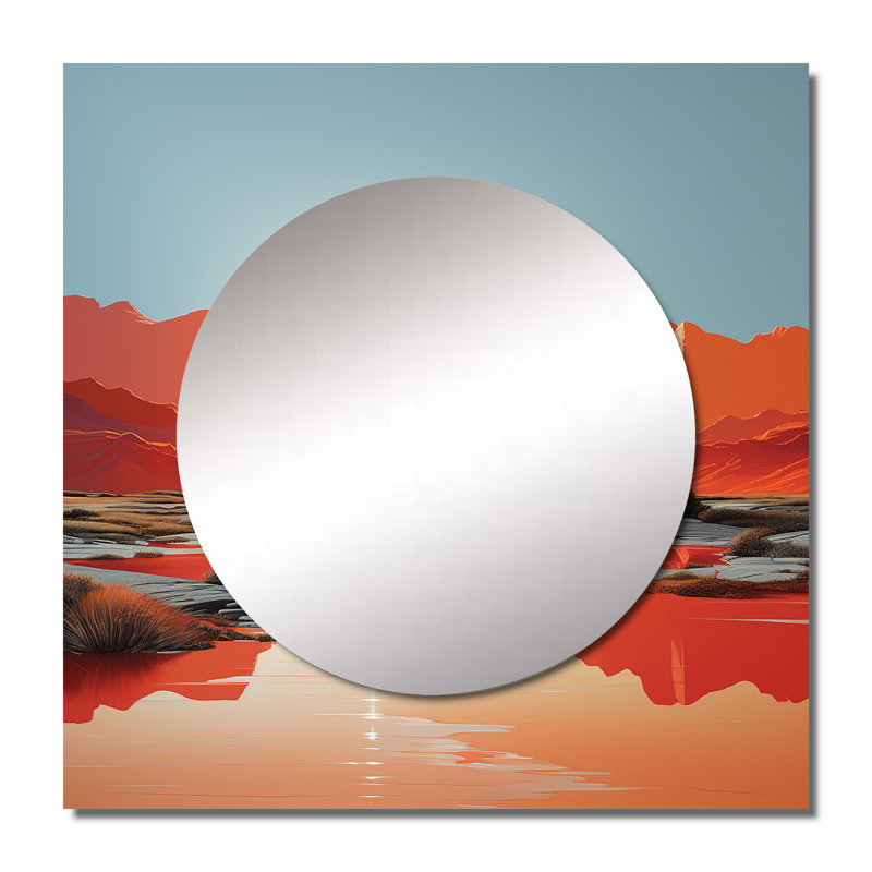 Nuckles - Miroir carré Sunrises Sunset, 29 po x 29 po