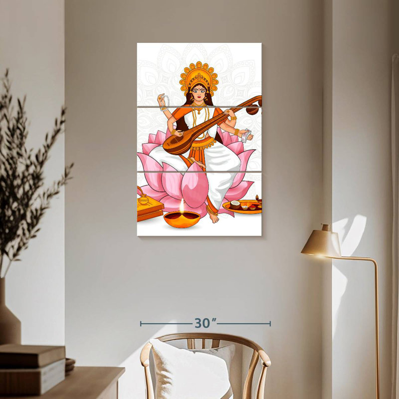 Adella Goddess Saraswati, 57" H x 36" W