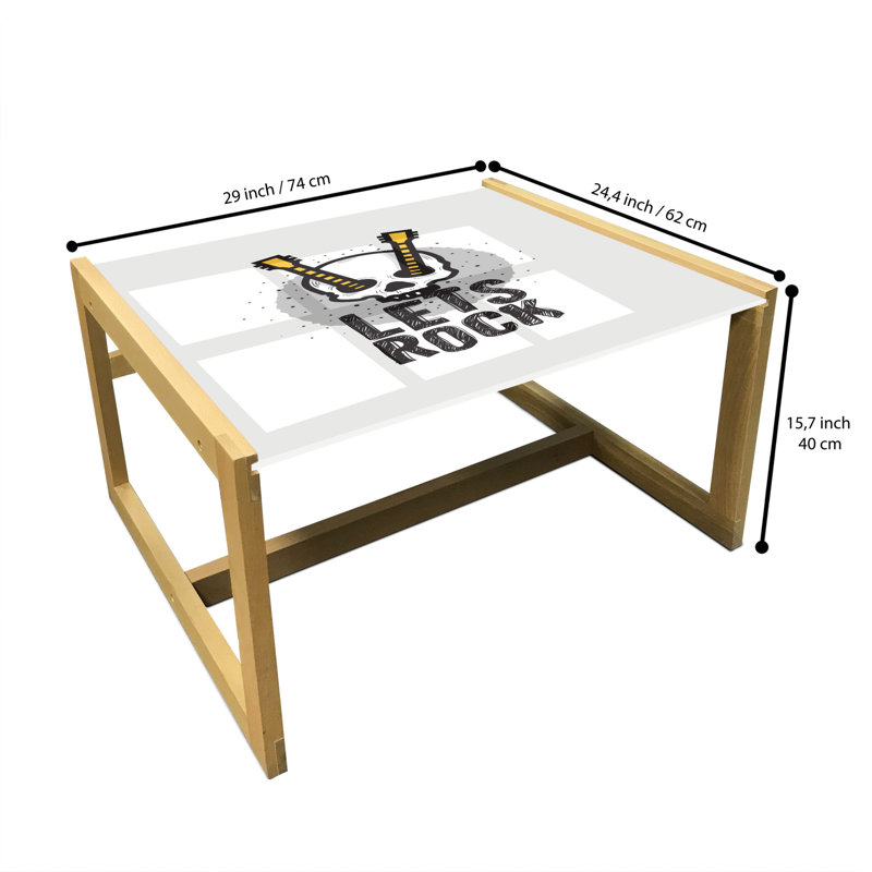 Jaecion Sled Coffee Table, 62cm H x 74cm W x 40cm D