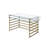 Sandon Glass Top Metal Base Writing Desk