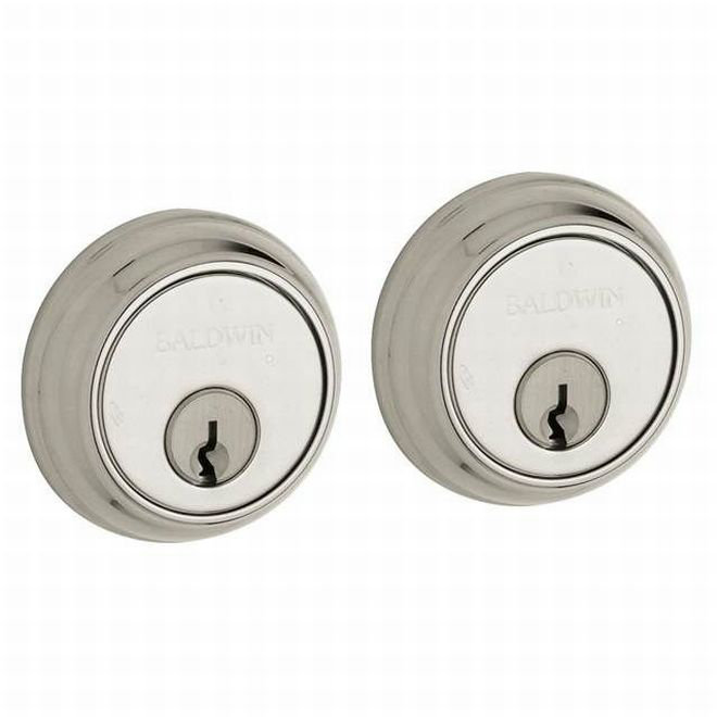 Traditional Double Cylinder, Lifetime (PVD) Polished Nickel