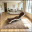 Chaise longue rembourrée pliable avec pieds robustes