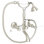 Country Bath Triple Handle Wall Mount Exposed Tub Filler Faucet