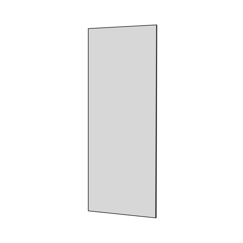 Full Body Mirror for Living Room Bedroom Cloakroom Wall-mounted round-angle dressing mirror  Aviation grade aluminum, Black