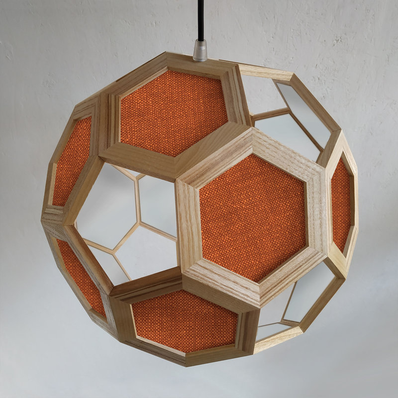 Chevalier 1 - Light Oil Pendant, Oak/Orange