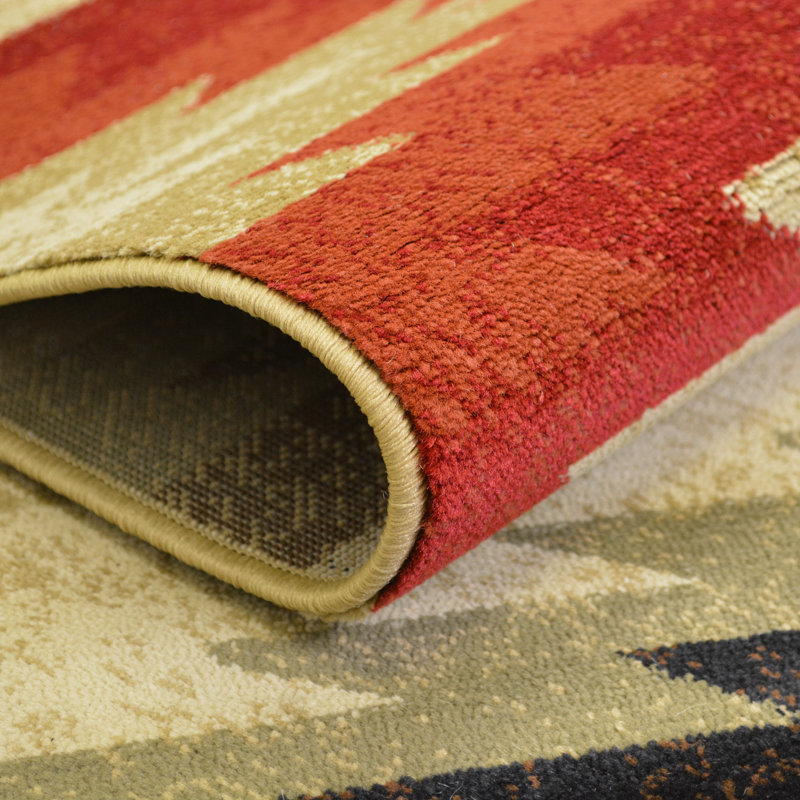Tapis décoratif géométrique Bair, Rectangle 5 pi 3 po x 7 pi 7 po