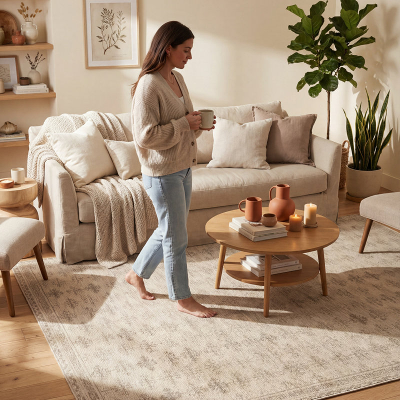  Tapis d'intérieur lavable Olessa, Rectangle 9 pi x 12 pi