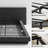 King Size Chenille Cloud Platform Bed Frame in Charcoal Grey with Extra-Wide Headboard and Floating-Style Foam Padding-1844407220-1844407225