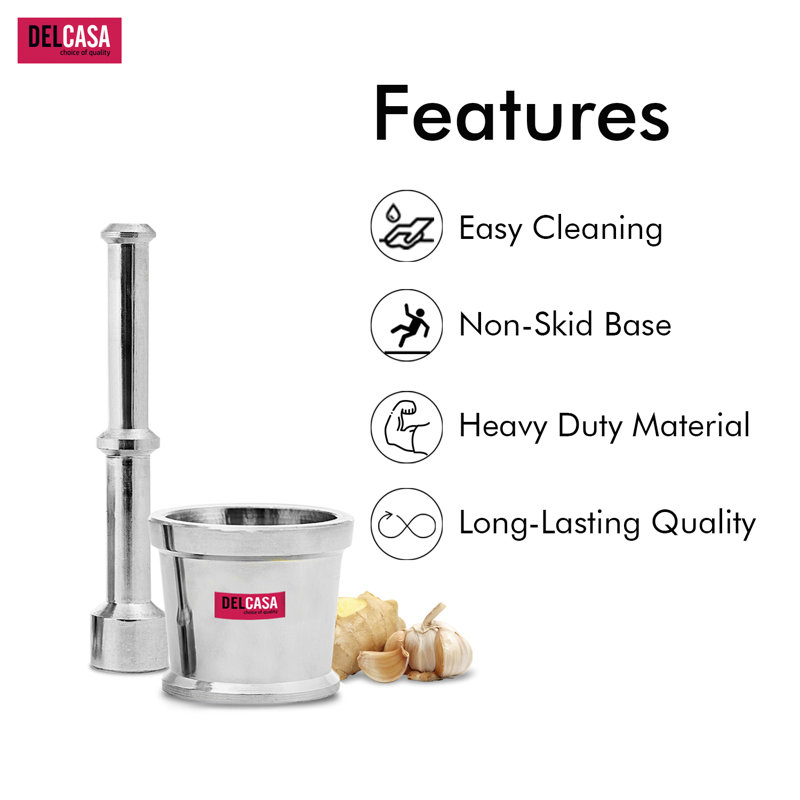 Stainless Steel Mortar And Pestle Set
