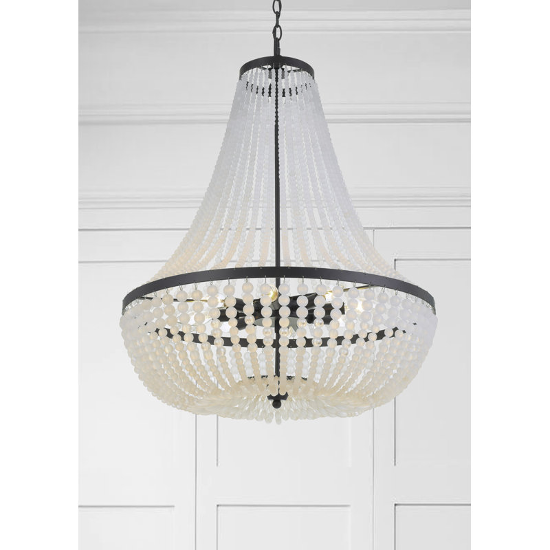 Josephine 8 - Light Dimmable Empire Chandelier, Matte Black, 8