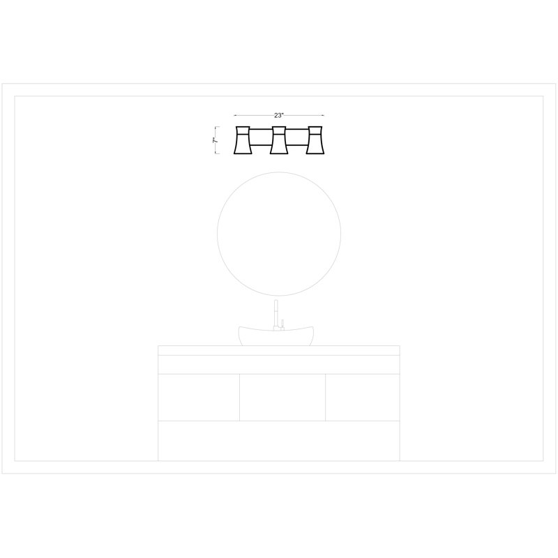 Roy Large Vanity, Midnight Black