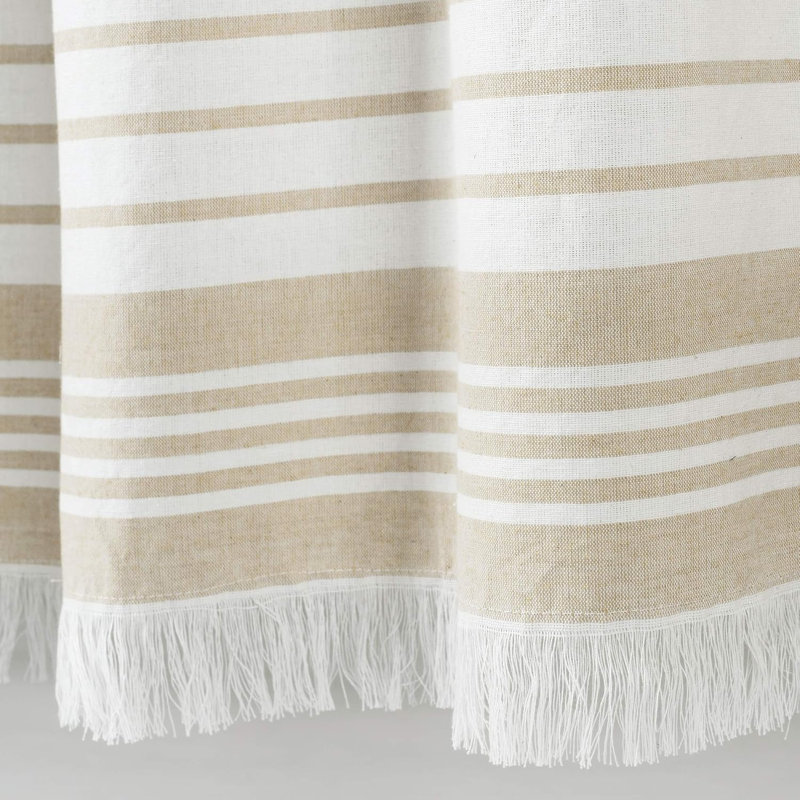 Cotton Shower Curtain Set, Taupe