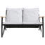 Banc de patio en acier noir 47,2 po Latitude Run®