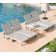 Oversized 74'' Long Pool Lounge Chairs With 5-Level Adjustable Backrest And Cup Holder For Poolside,Patio, Beach, Yard (4Pc)