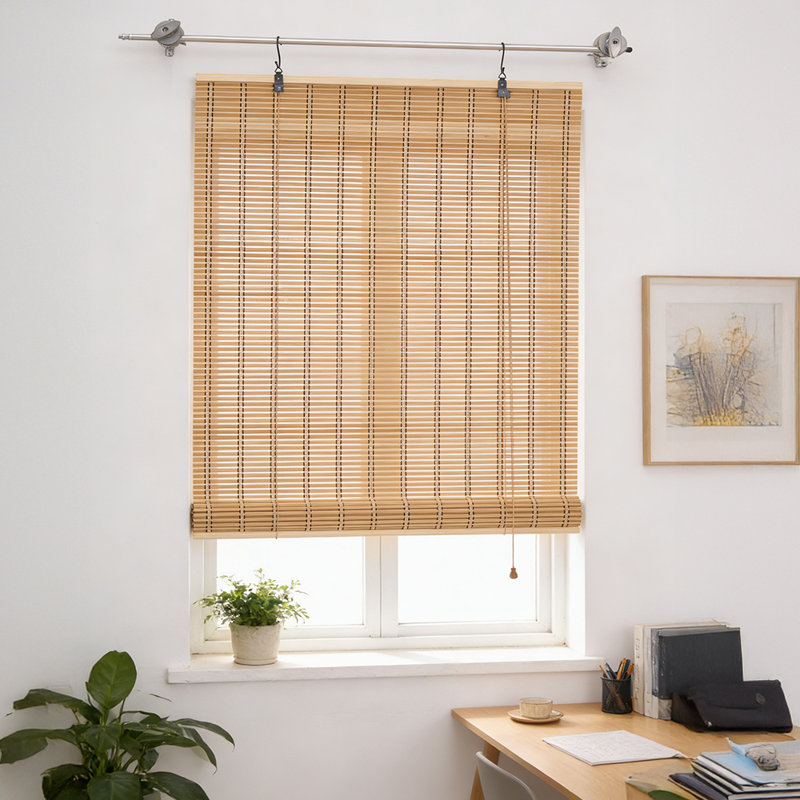 Bamboo Room Darkening Curtain Single Panel, 90cm W x 150cm L