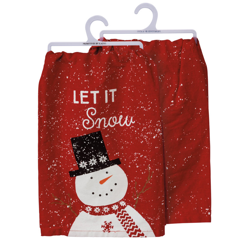  Serviette de cuisine Let It Snow - 28 po x 28 po
