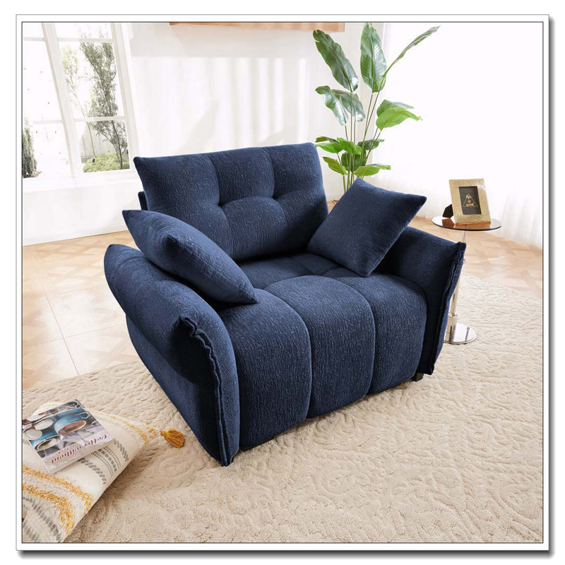 Chaise en chenille, No, Bleu