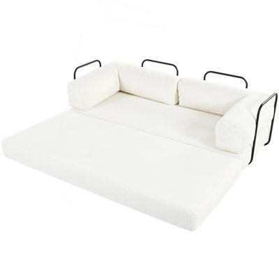L-Shaped Modular Sofa Bed In Corduroy Fabric, Ideal For Living Rooms And Apartments