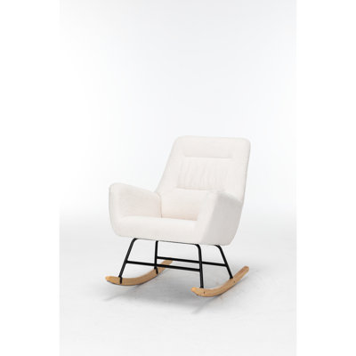Fauteuil oscillant rembourré - Fauteuil berçant ergonomique courbé pour le confort de la chambre de bébé et du salon