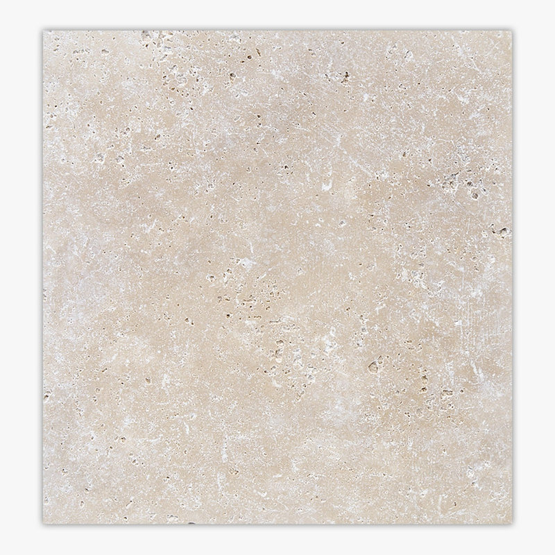 Ivory Tumbled 16x16 Travertine Tile
