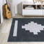 Tapis bleu marine / gris clair Linfert-1551823629
