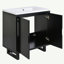Ensemble de meuble-lavabo 30 po avec lavabo, armoire combinée, armoire de rangement pour salle de bain, structure en bois massif-416536951