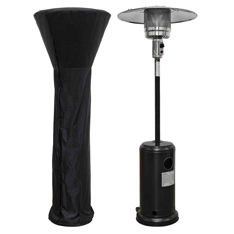 Antjedine Stainless Steel Propane Standing Patio Heater, Black