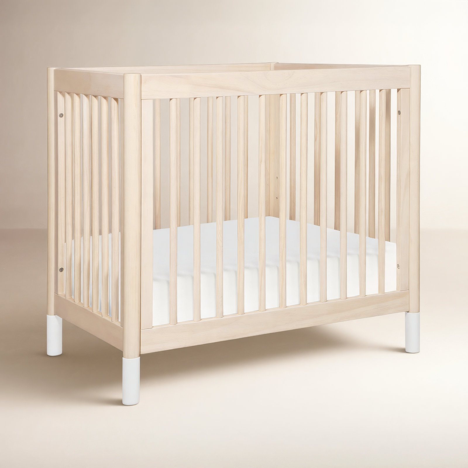 Gelato Pine 4-in-1 Convertible Crib, Washed Natural/White