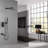 Shower System 10 Inch Square Bathroom Luxury Rain Mixer Shower Combo Set-122404478