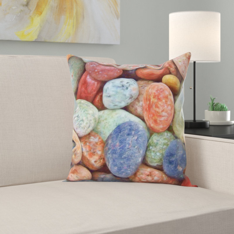 Coussin décoratif pierres