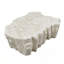 48.62 inch Unique Shape Coffee Table Beige