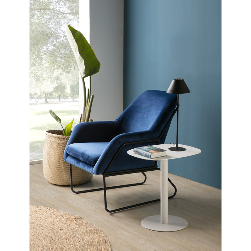 Ashlay Metal Side Table - End Table, White