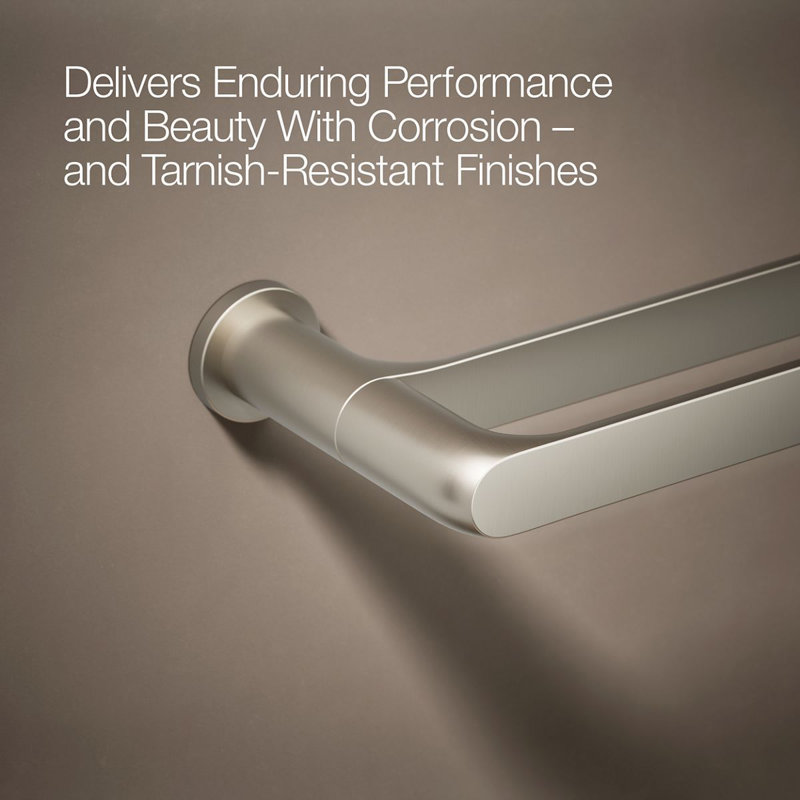 Avid 24-In Double Towel Bar, Vibrant Brushed Nickel